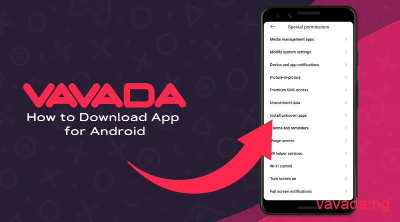 Enable unknown sources for Vavada app