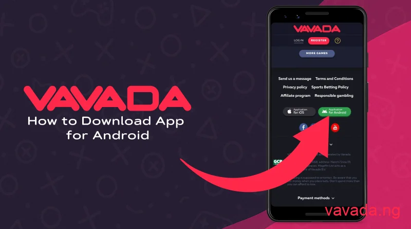 Open Vavada Android app download page