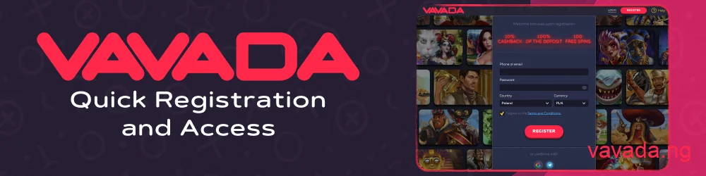 Join Vavada Casino quick sign-up guide