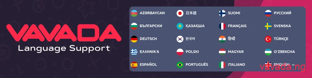 Vavada Casino supported languages list