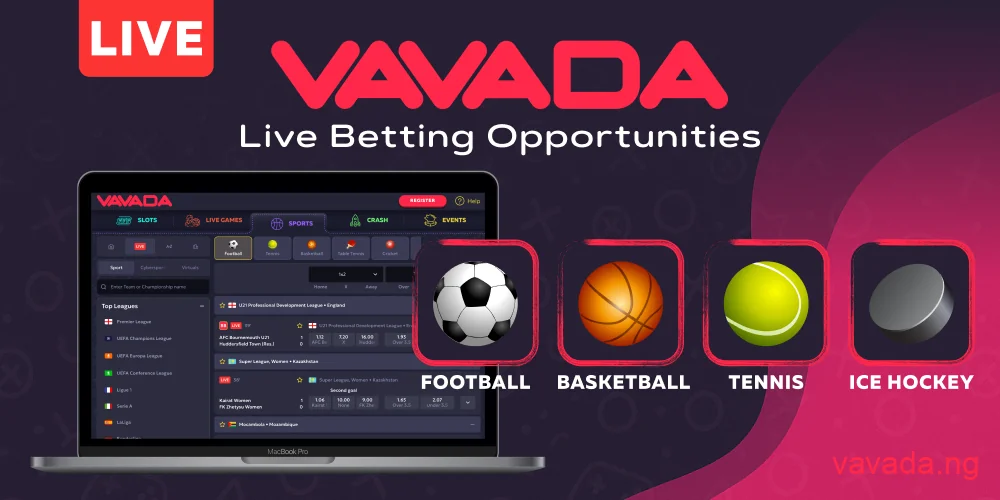 Live betting at Vavada sportsbook