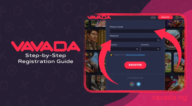 Fill email password currency on Vavada