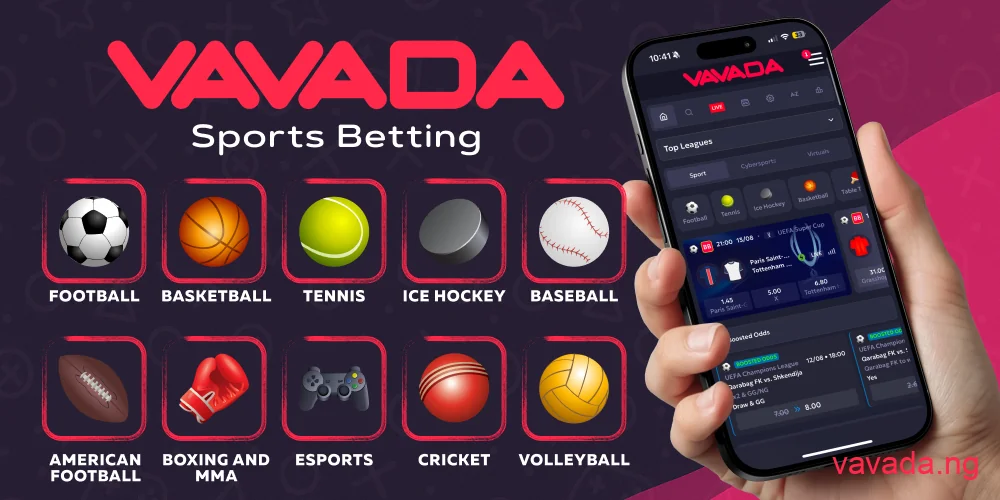 Sports betting via Vavada mobile app